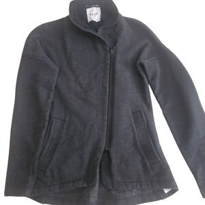 BRTN Gray Jacket‎ Asymmetrical Zip Front Pockets Casual Coat Size XS